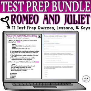 quizzes for romeo and juliet bundle