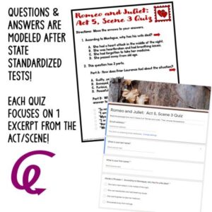 quizzes for romeo and juliet reading