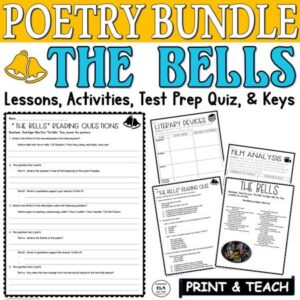 edgar allan poe poems about love the bells worksheets