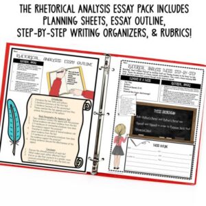 rhetorical analysis essay outline writing activities