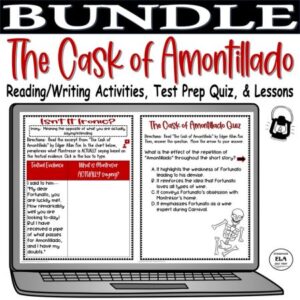 questions for the cask of amonillado worksheets