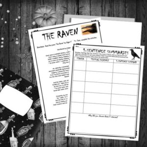 middle school poetry activities the raven