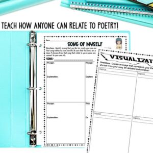 poem song of myself worksheet