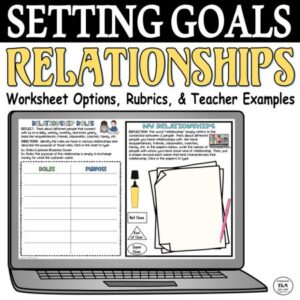 activities about goal setting worksheets relationships