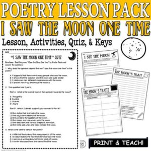 poem about the moon lessons