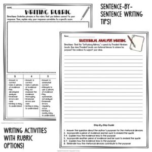 famous historic speeches worksheets