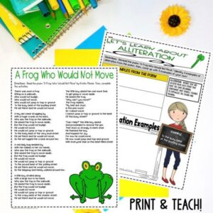 poems for kids with alliteration poetry about frog