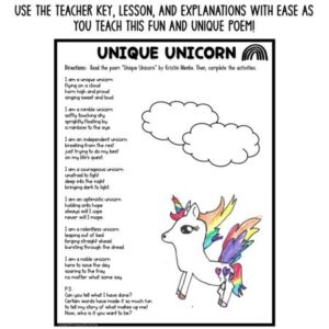 poems for kids with alliteration unicorn