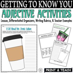 teaching about adjectives worksheets