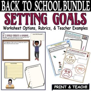 goal setting worksheet printable setting goals