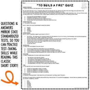 to build a fire story quiz