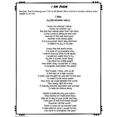 I Am Poem Example and 5 Unique Activities - The Integrated Teacher