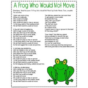 poems that rhyme frog poem