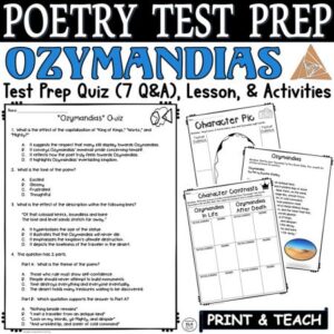 poem ozymandias activities