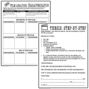 teaching film techniques worksheets essay